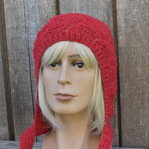 Bonnet tricoté en laine mérinos, bonnet d'hiver unisexe tricoté à la main, casque moderne à tricoter, le cadeau pour les fashionistas image 9