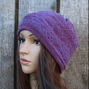 Bonnet d'été en coton tricoté, chapeau marron en coton, bonnet coloré en tricot, chapeau de printemps image 3