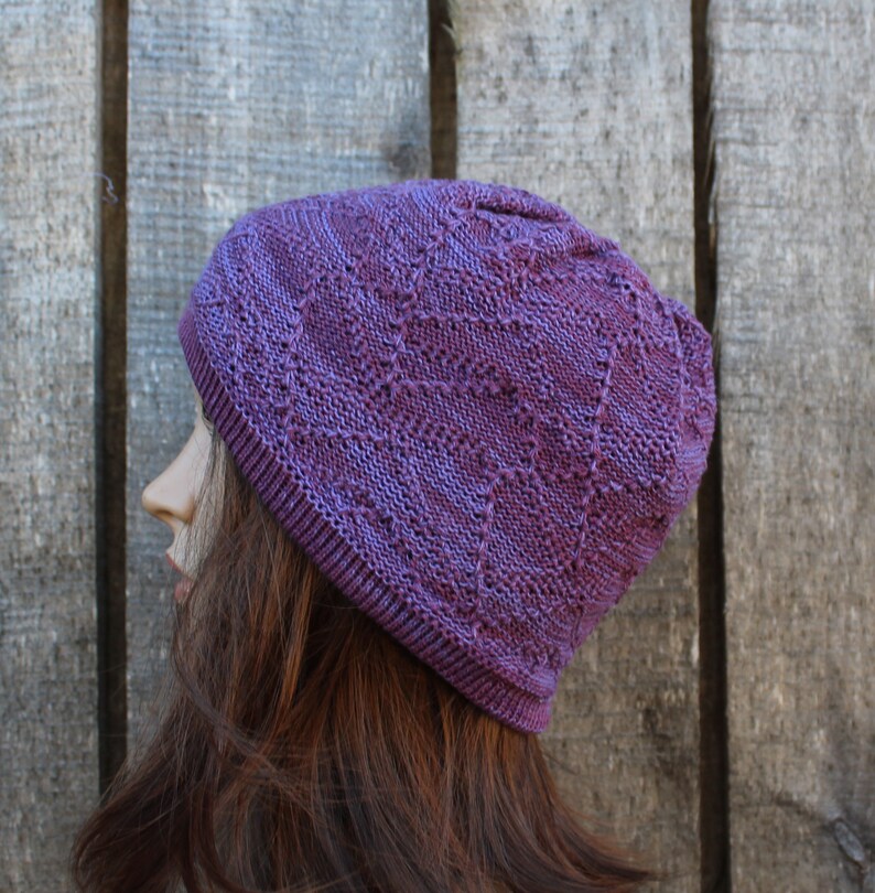 Bonnet d'été en coton tricoté, chapeau marron en coton, bonnet coloré en tricot, chapeau de printemps image 2