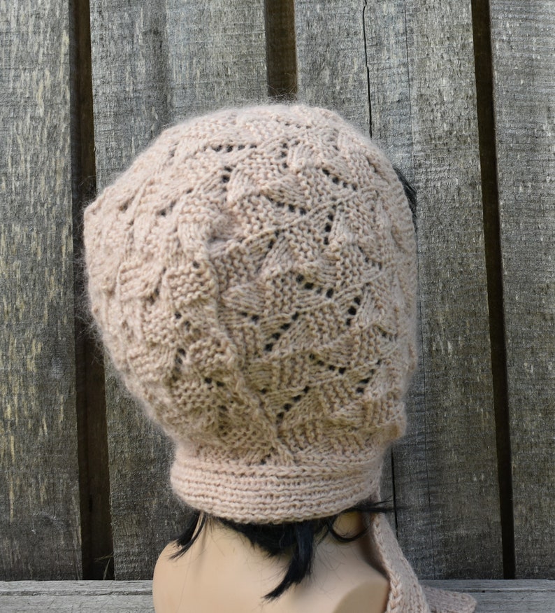 Bonnet tricoté en laine mérinos, bonnet d'hiver unisexe tricoté à la main, casque moderne à tricoter, le cadeau pour les fashionistas image 5