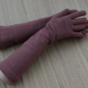 gants en laine tricotés, gants à doigts, gants longs en tricot avec les doigts, gants complets en tricot, gants de mariage, manchettes blanches en tricot, mitaines image 8