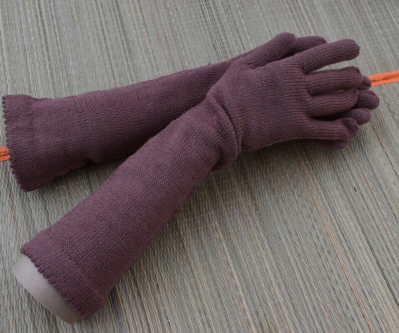 gants en laine tricotés, gants à doigts, gants longs en tricot avec les doigts, gants complets en tricot, gants de mariage, manchettes blanches en tricot, mitaines image 8