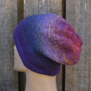 Knitted wool colorful unisex warm winter hat, handmade Scandinavian hat, lined beanie, Latvian hat image 8