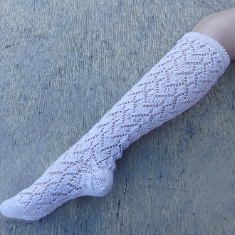 3-Pack Cotton Lace Knit Socks