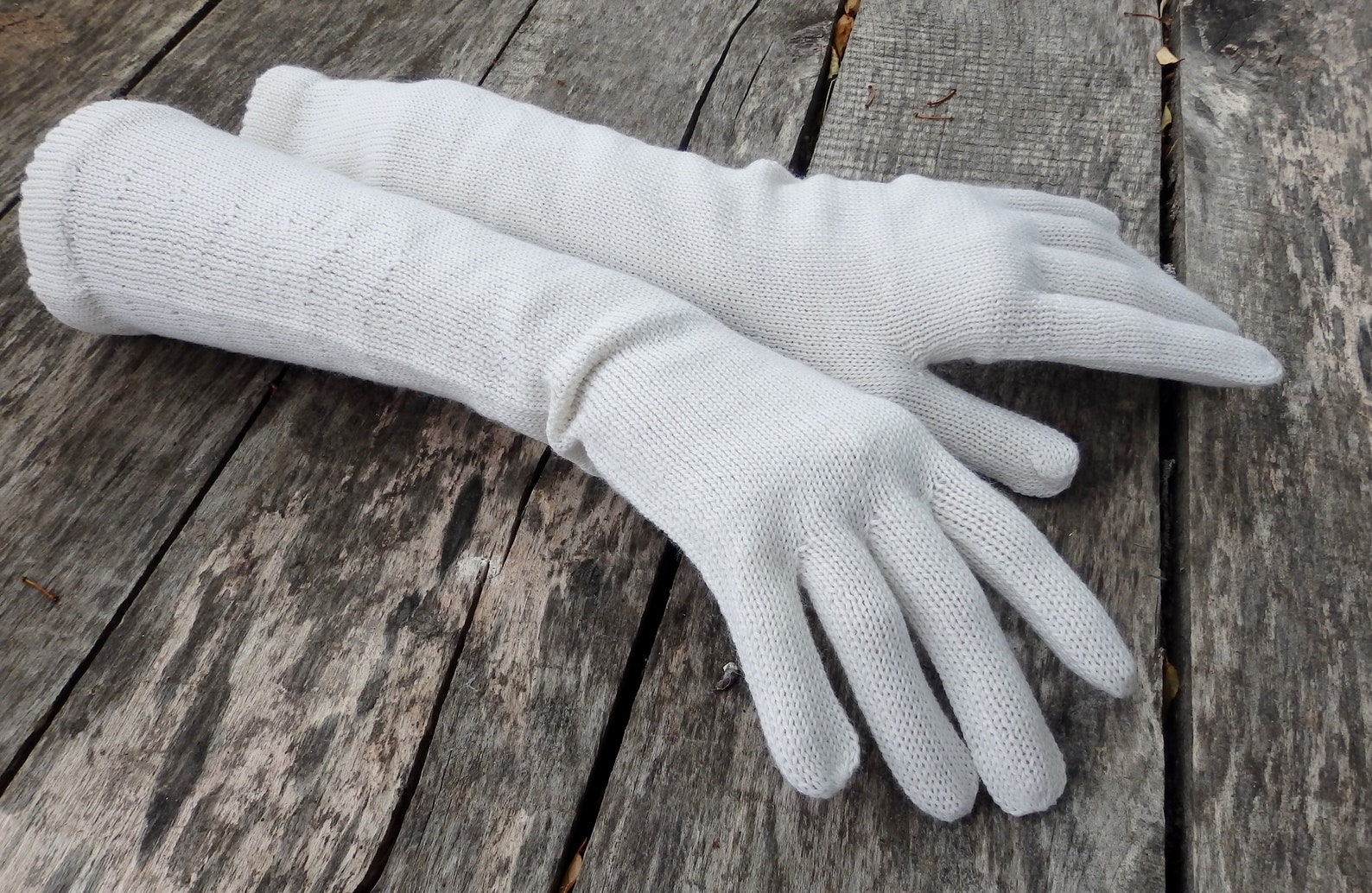 Knitted Wool Gloves Fingered Gloves Knit Long Gloves With Etsy