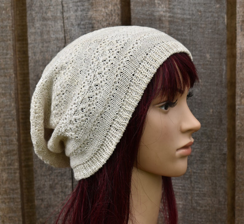 Knitted cotton summer beanie, cotton hat knit cap image 8