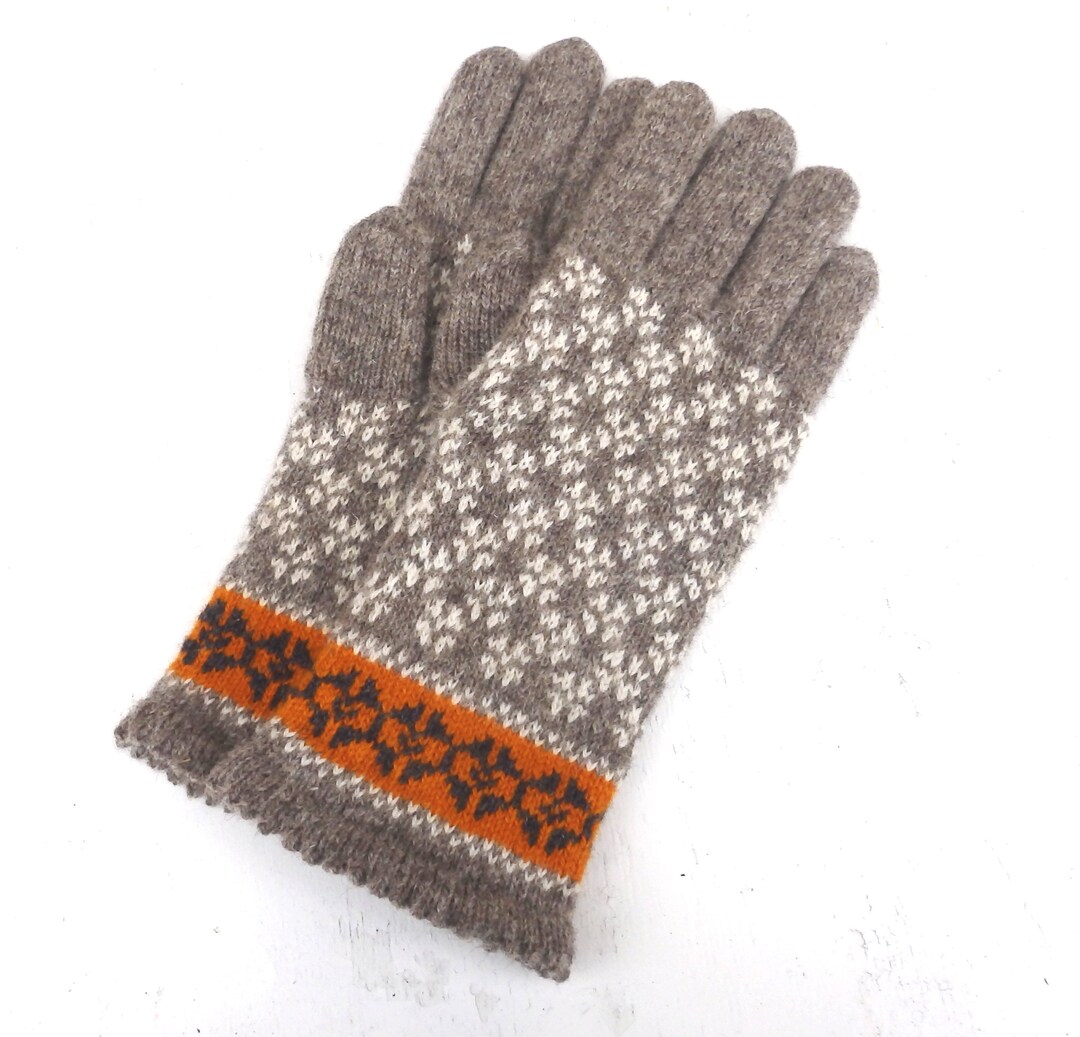 Knit Wool Winter Gloves Latvian Gloves Knitted Warm Fair Etsy