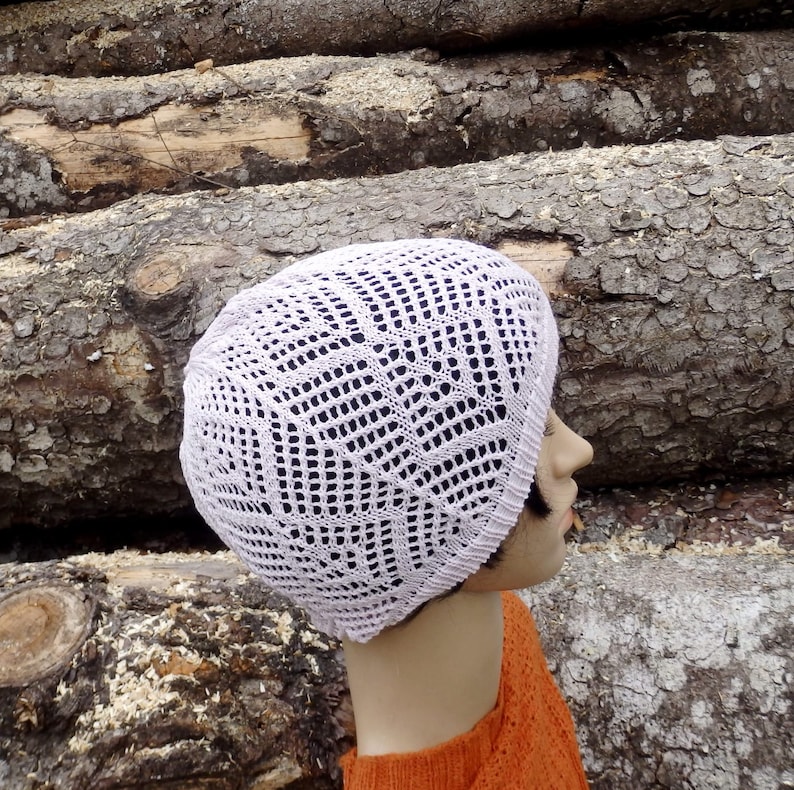 knitted lace thin light pink cotton summer women sun hat