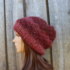 Eco-Friendly Hand Knit Brown Ribbed Beanie - Stylish Winter Accessory