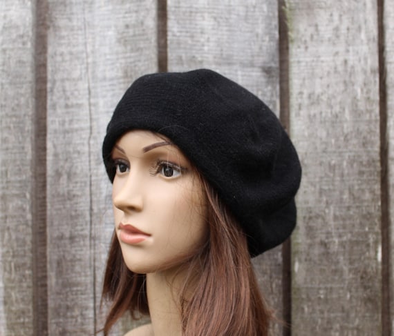 Cozy Wool Beret: Handmade Knit Women Hat - Slouchy French 
