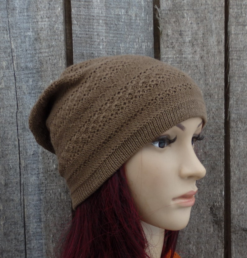 Knitted cotton summer beanie, cotton hat knit cap image 3