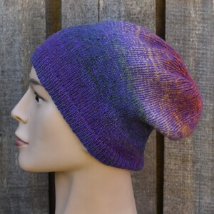 Knitted wool colorful unisex warm winter hat, handmade Scandinavian hat, lined beanie, Latvian hat image 7