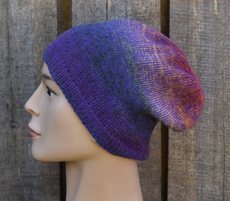 Knitted wool colorful unisex warm winter hat, handmade Scandinavian hat, lined beanie, Latvian hat image 7