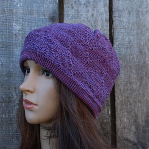 Bonnet d'été en coton tricoté, chapeau marron en coton, bonnet coloré en tricot, chapeau de printemps image 9