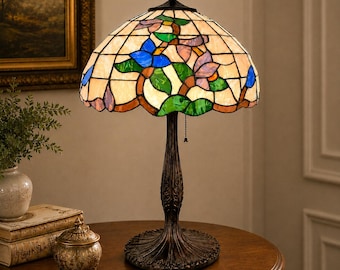 Custom Tiffany-Style Stained Glass Table Lamp