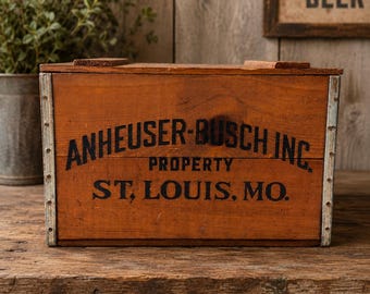 Vintage Anheuser-Busch Budweiser Wood Crate