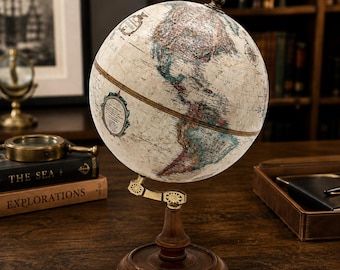 Vintage Replogle 9-inch World Classic Globe on Wooden Base