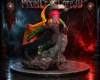 Young Vigilante Hero STL Statue for 3D Printing