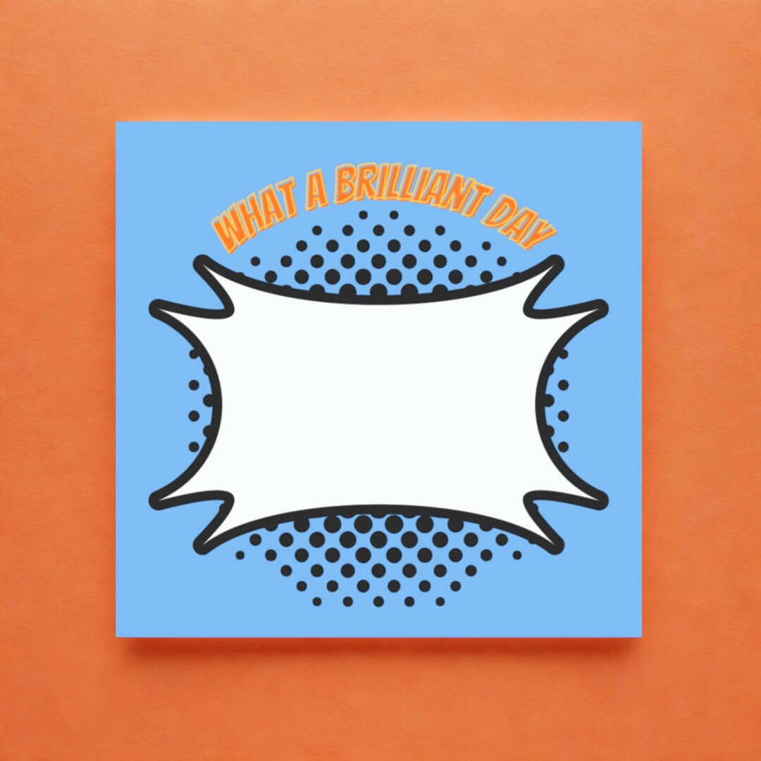 Comic Style Post Blue Comic Style Post-it Notes | | Comic Pop Art Memo Stationery (50 ...