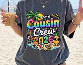 Neef familievakantie 2026 comfort kleuren shirt, familievakantie tshirt, strandploeg T-shirt, zomerploeg, shirt familie vakantie, zomervakantie