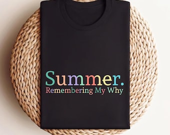 Comfort Colors Teacher T-shirt, Remember Your Why-parodie, grappig zomer-T-shirt