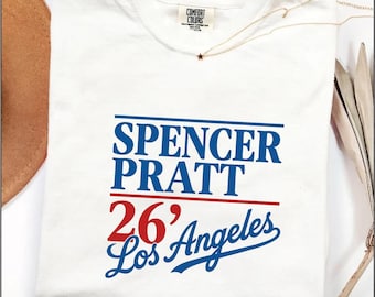 Pratt for Mayor Los Angeles 2026 Comfort Colors®-shirt, Spencer Pratt Speidi-T-shirt, politieke parodie grafisch T-shirt LA verkiezing fan cadeau