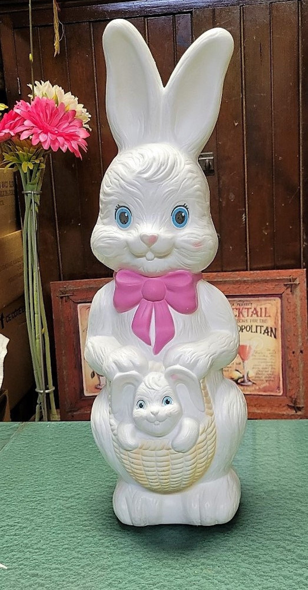 Vintage Easter Bunny Rabbit Blow Mold Empire 1995 Etsy