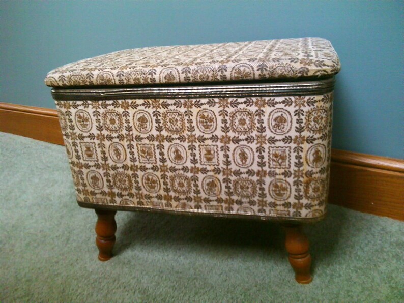 Vintage Sewing Basket on Legs RedMan Made in USA 1950s Etsy