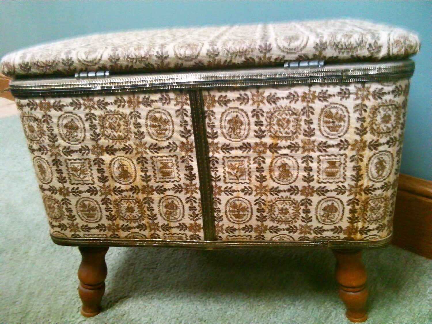 Vintage Sewing Basket on Legs RedMan Made in USA 1950s Etsy