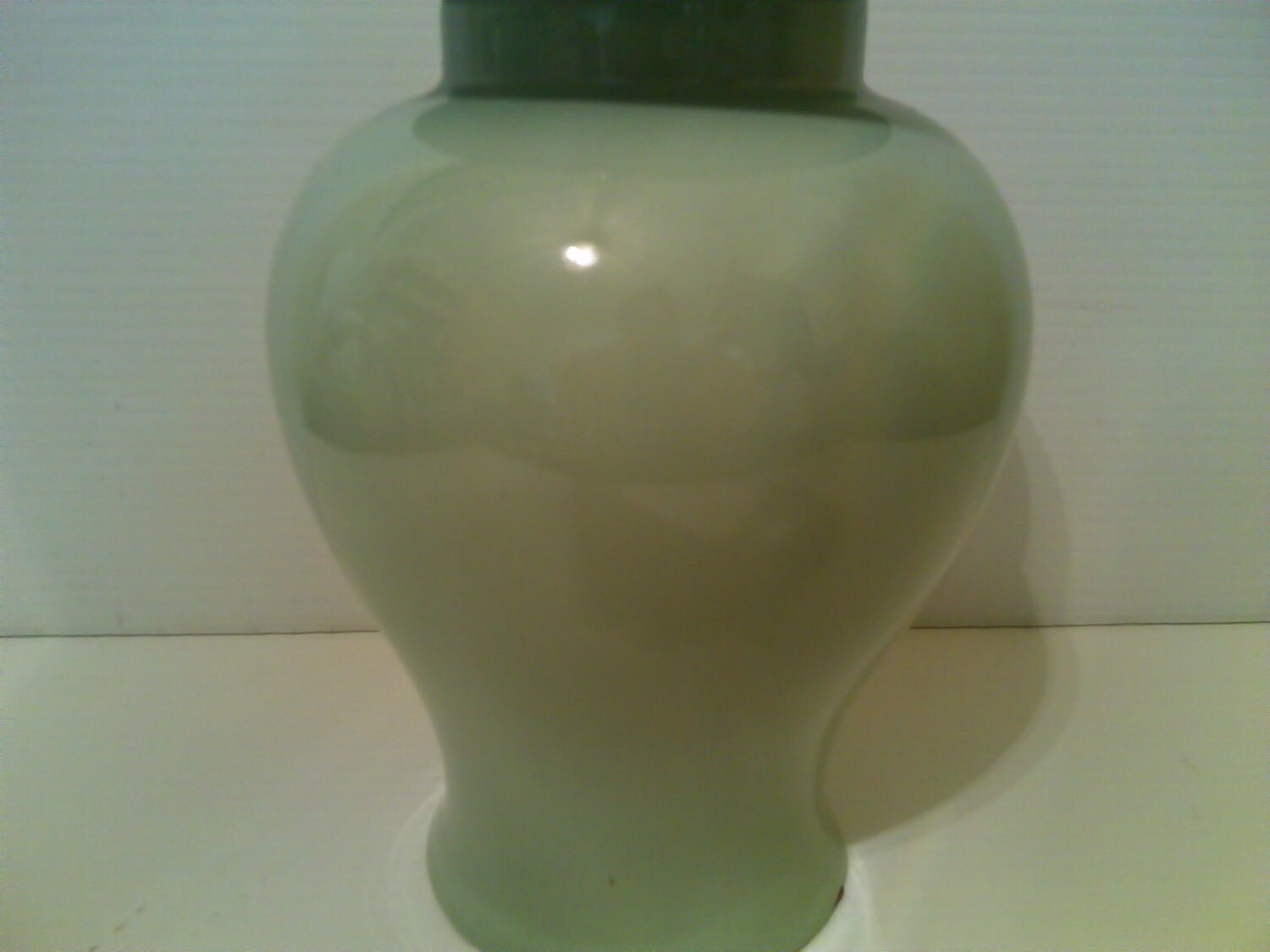Vintage Nora Fenton Sage Green Ginger Jar 12 Tall Etsy