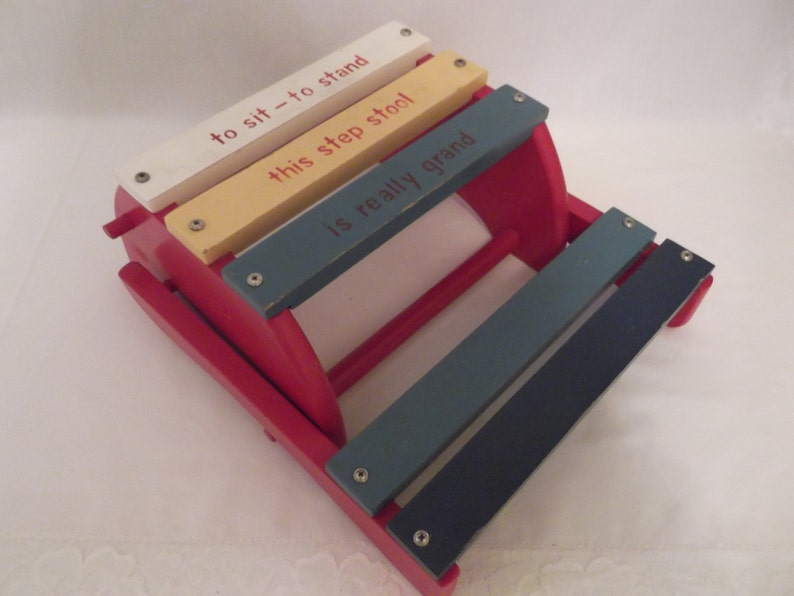 Vintage Childs Wooden Step Stool Footstool Wood Furniture Kids Etsy