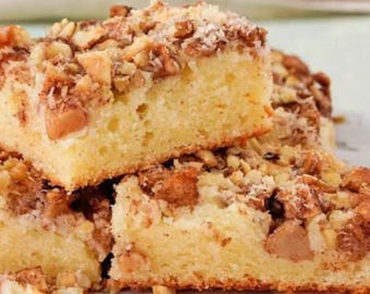 Zimt-Walnuss-Apfelkuchen-Rezept | Feuchtes Joghurt-Dessert (druckbare PDF)