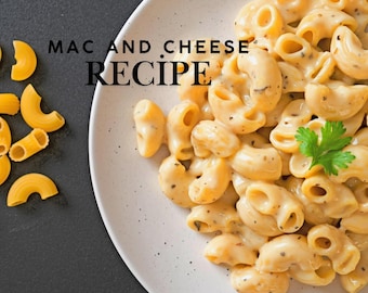 Cremiges hausgemachtes Mac und Käse-Rezept (Digital PDF)