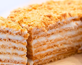 Medovik Kuchenrezept PDF, Russischer Honigkuchen, Easy Dessert Guide (Digitaler Download)