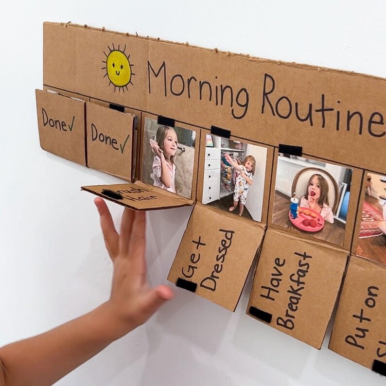 Kids Daily Routine Chart Printable Montessori Routine - Etsy