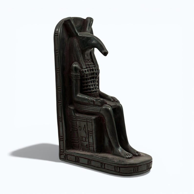 Set Statue Lord Egyptian God of War Seth Figurine Ancient Handmade in ...