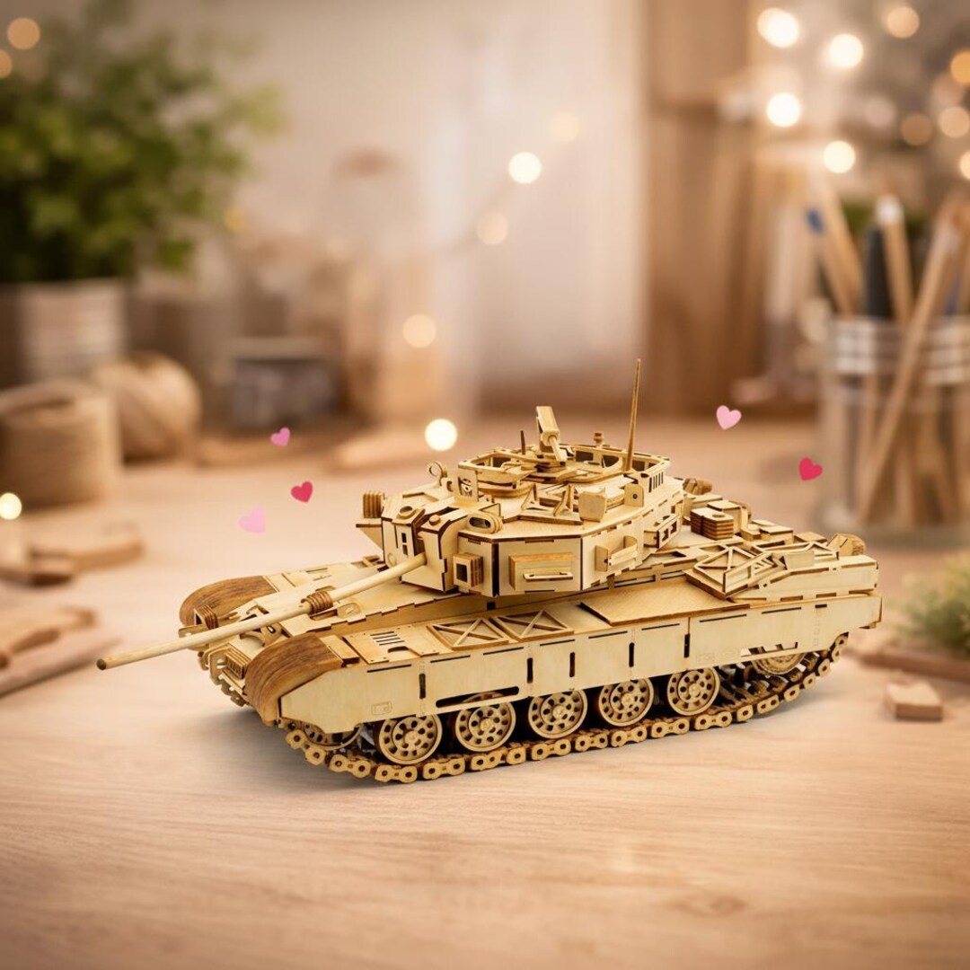 Military Tank Laser Cut File | 3D Wood Puzzle Army Tank | Battle Tank ...