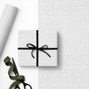Programmer gift wrap paper for tech lovers and coding enthusiasts