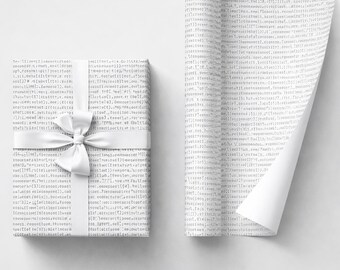 Inpakpapier programmeercodepatroon voor programmeurs | Cadeauverpakking met technisch thema voor ontwikkelaars, programmeurs en software-ingenieurs