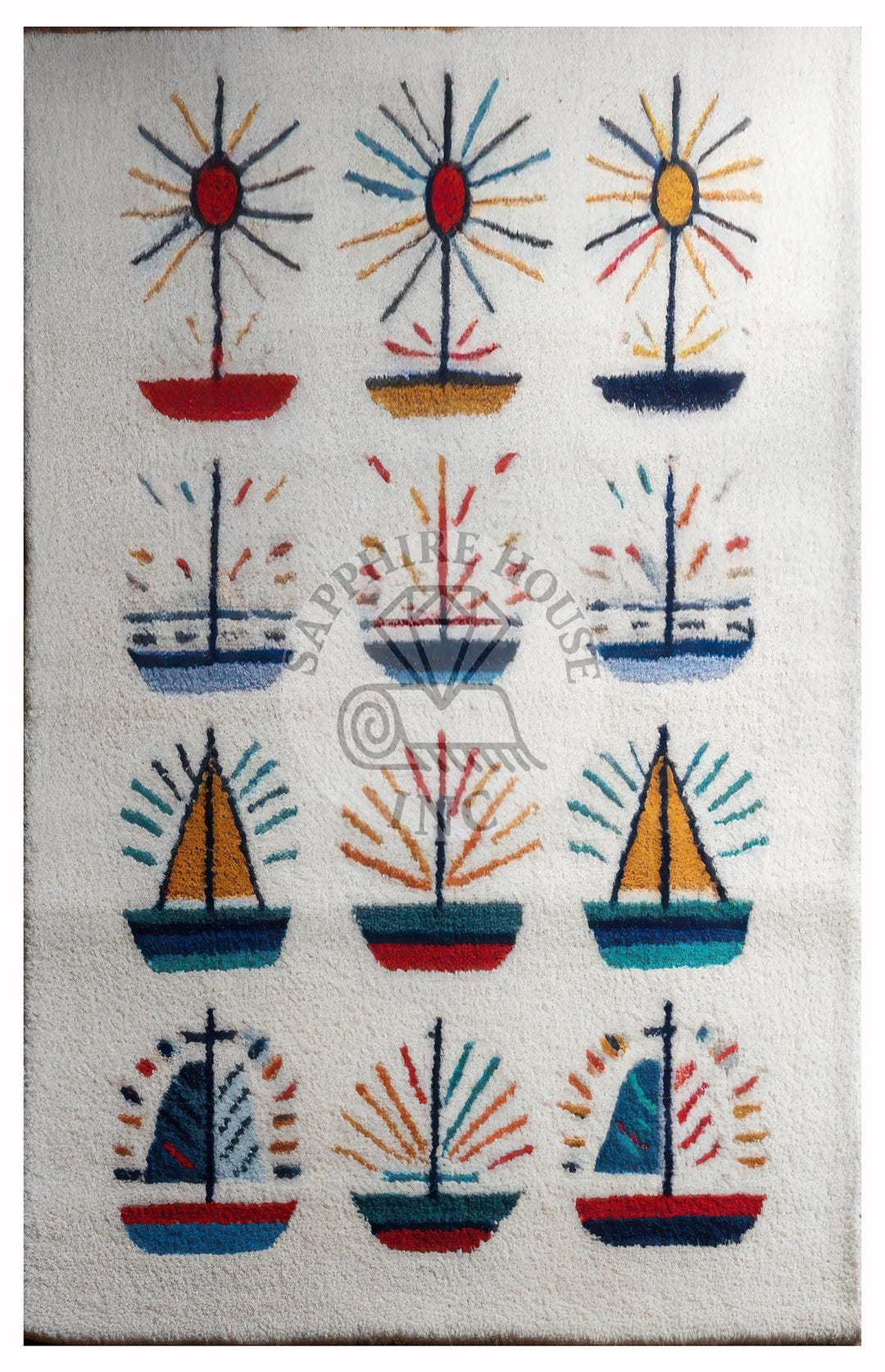 Handmade Nautical Boat Rug, Coastal Woven Accent [9X12] - Etsy