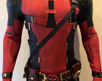 Superhero Wade Winston Wilson D.pool 3 Costume Red Superhero Cosplay Suit