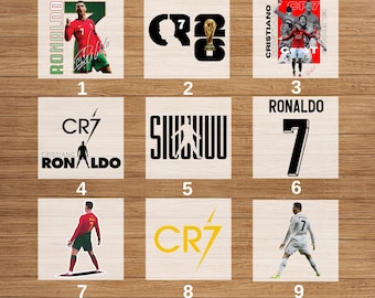 Cristiano Ronaldo DTF Heat Transfer, CR7 Soccer Printing