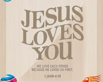 Jesus Loves You DTF Transfer, Christian Shirt Design