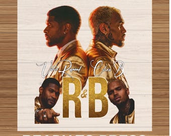 Usher Chris Brown R&B Tour DTF Heat Transfer: 90s Concert Graphic (Ready to Press)