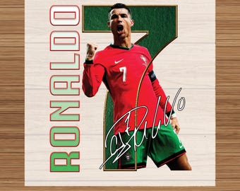 Cristiano Ronaldo DTF Transfer: CR7 Portugal Futebol Design para camisetas