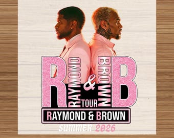 Usher Chris Brown R&B Tour 2026 DTF Transfer (Ready to Press)