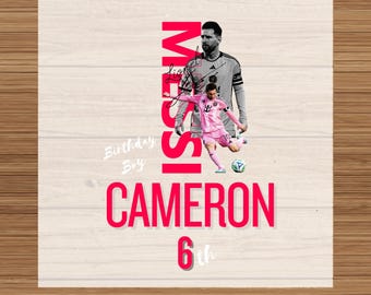 Custom Messi Birthday DTF Transfer for Boys: Personalized Soccer Iron On Heat Transfer