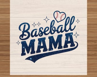 Transferencia Baseball Mama DTF, calcomanía brillante para camiseta de béisbol, diseño de prensa de calor para mamás deportistas