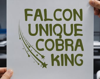Falcon Unique Cobra King DTF Transfer, gotowy do prasowania termotransferowego