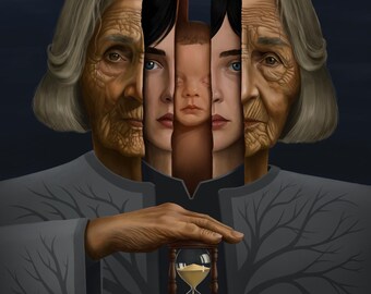 Womens Art Portrait Wall Decor Surrealist Giclee Gallery Art Gift for Her